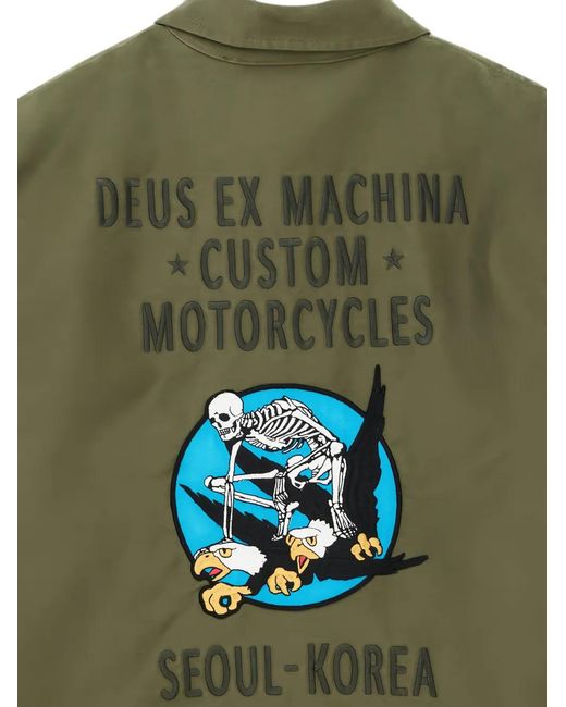 Deus Ex Machina Green Fugazi Souvenir Zip-Up Jacket for men