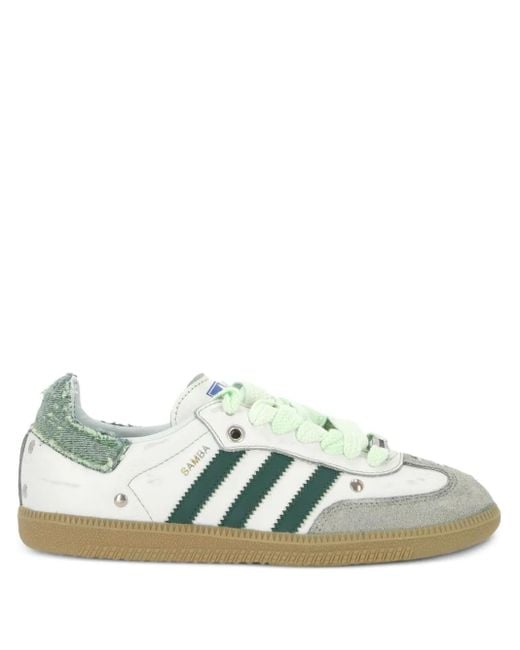 adidas gazelle silver green womens Flower Power
