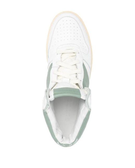 Rhude White Rhecess-Hi Leather Sneakers for men