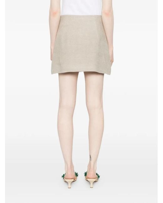 LIBEROWE Natural Buttoned Mini Skirt
