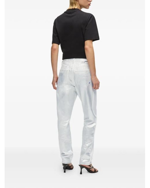 Karl Lagerfeld White Five-Pocket Jeans