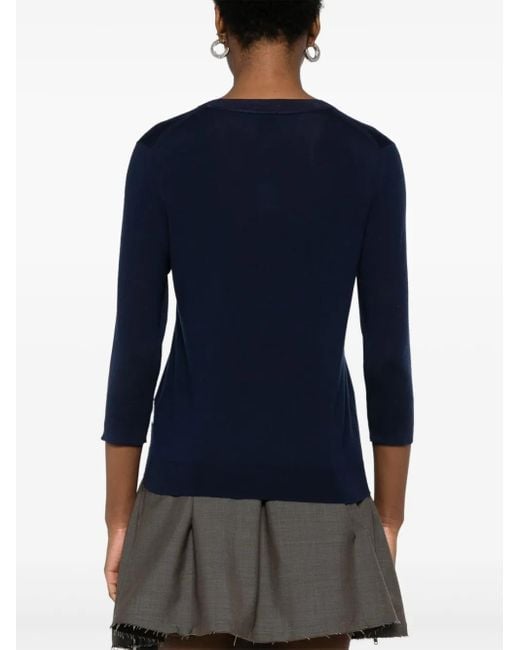 Pull En Laine Boss en coloris Blue