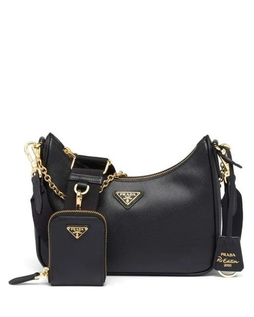 Borsa Re-Edition 2005 di Prada in Black