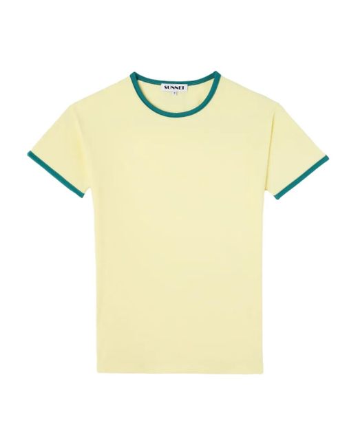 Camiseta con ribete en contraste Sunnei de color Yellow