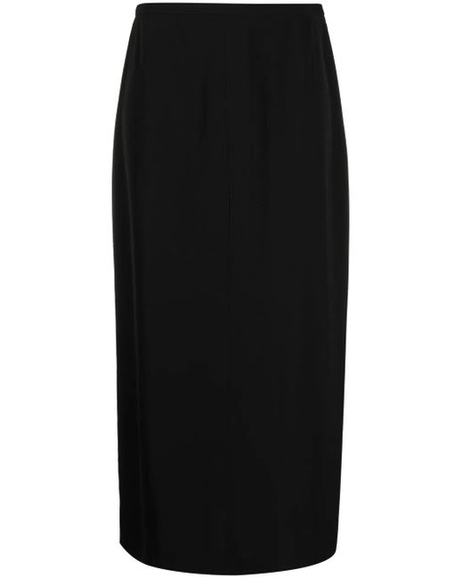 Jupe Mi-Longue À Taille Haute The Row en coloris Black