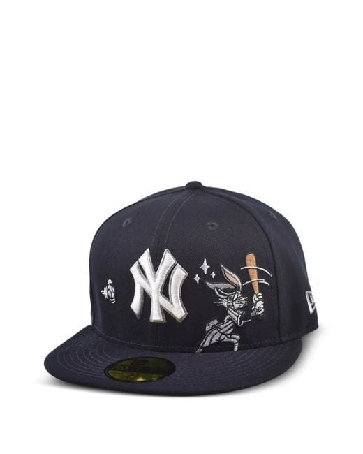 KTZ Blue 59Fifty Fitted Yankees Mlb X Looney Tunes Bugs Bunny Cap for men