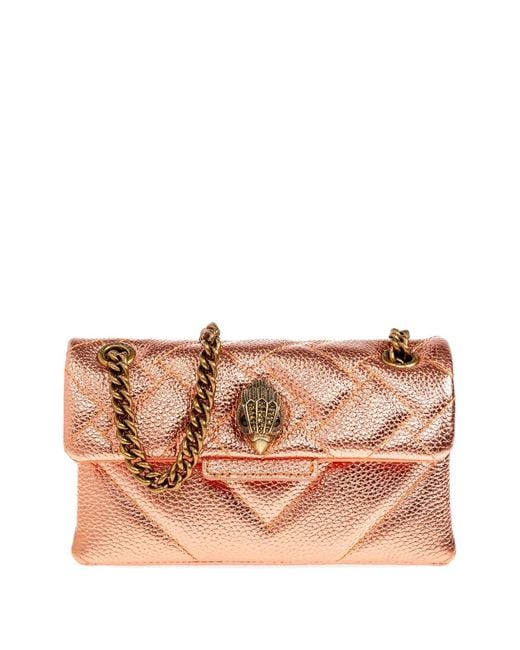 Kurt Geiger Pink Kensington 17 Quilted Leather Crossbody Bag