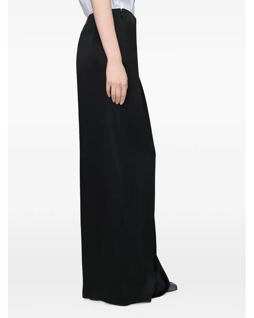 Maison Margiela Black Draped Maxi Skirt