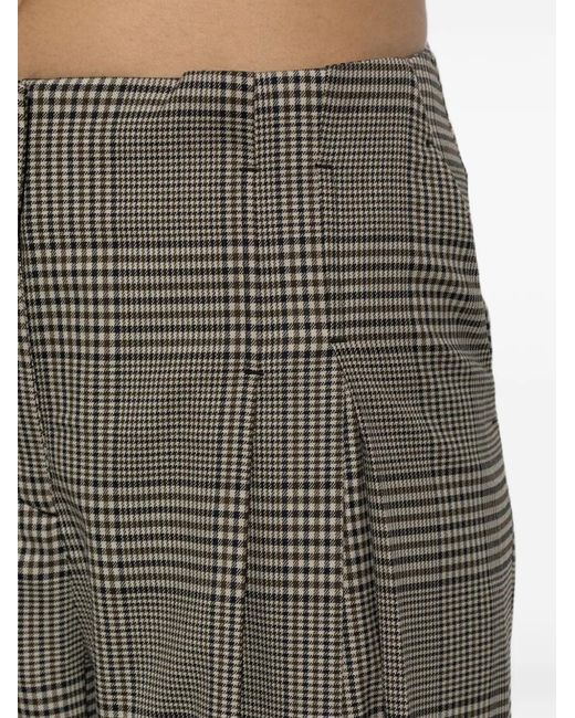 IRO Gray Koffa Checked Pleated Trousers