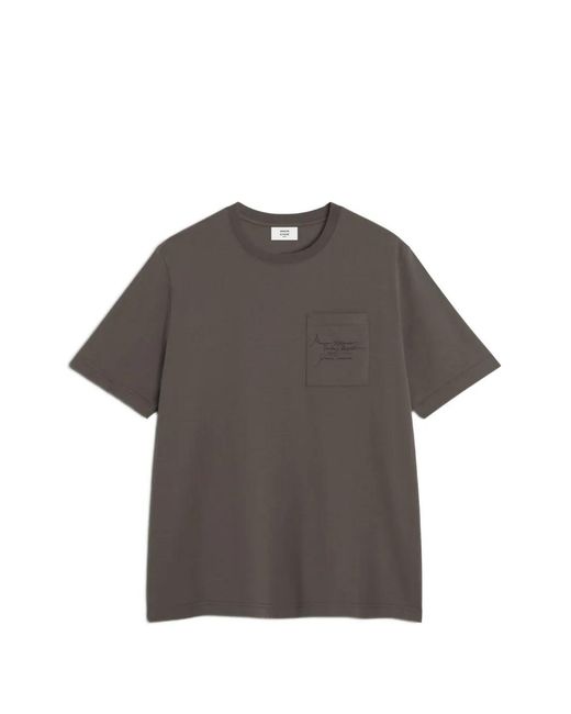 Maison Kitsuné Gray Pocket Short-Sleeve T-Shirt for men