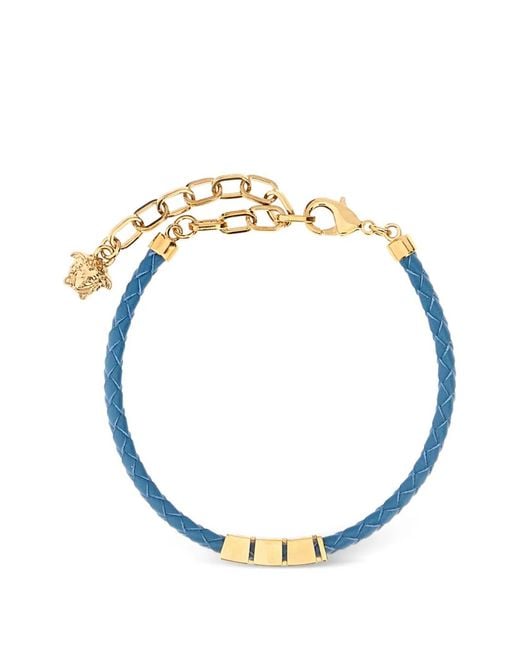 Versace Greca Armband Aus Leder in Metallic für Herren