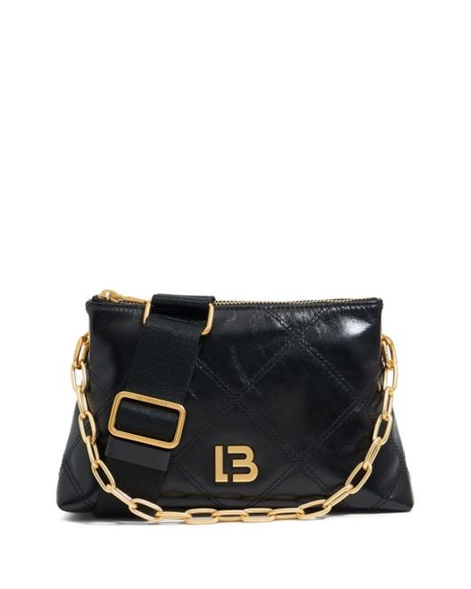 Bimba Y Lola Black Small Trapezium Leather Crossbody Bag