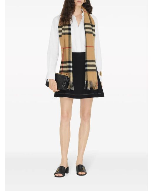 Burberry Natural Check Cashmere Scarf
