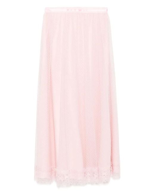 Shiatzy Chen ダイヤ メッシュ スカート Pink