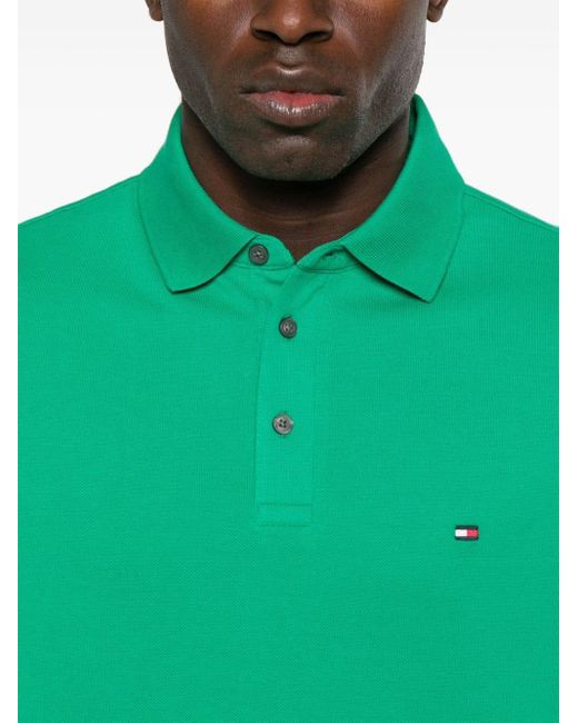 Polo con logo bordado Tommy Hilfiger de hombre de color Green