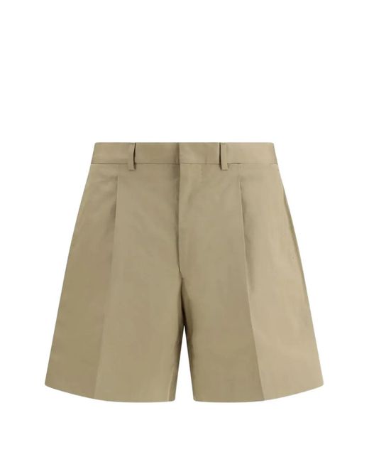 Prada White Belt-Loops Shorts for men