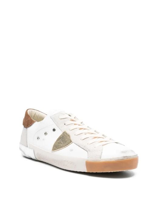 Philippe Model White Suede Trainers for men