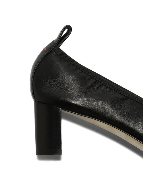 Aeyde Black Narissa Leather Heeled Pumps