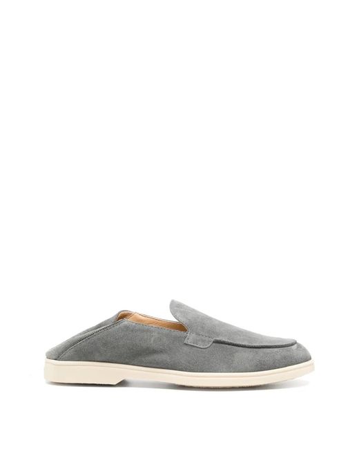 Doucal's White Noara Topstitched Loafers