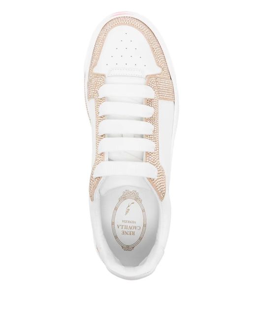 Rene Caovilla White Lace-Up Fastening Trainer