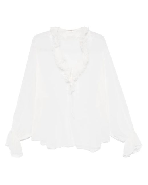 Ermanno Scervino レース ブラウス White