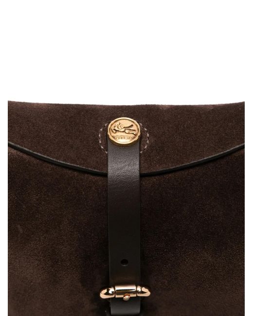 Etro Black Kleine Schultertasche mit Schnallenverschluss