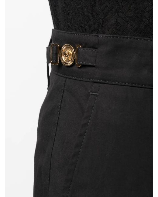 Versace Black Medusa Biggie Tapered Trousers for men