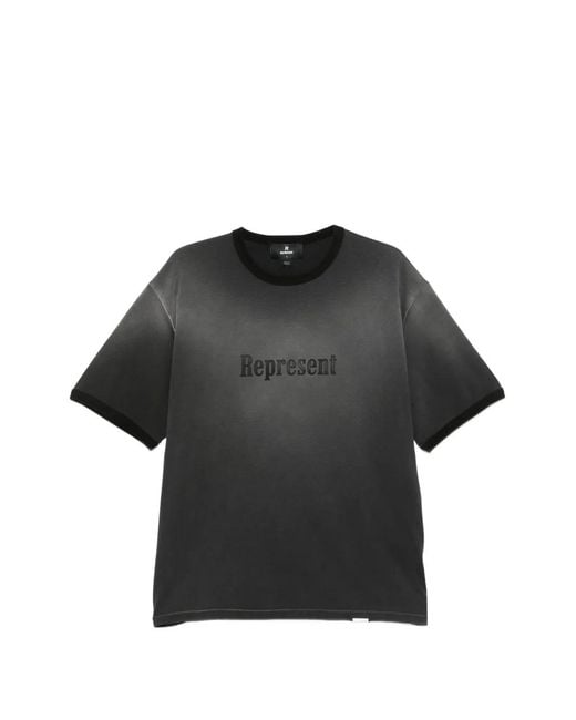 Represent Black Logo-Detail T-Shirt for men