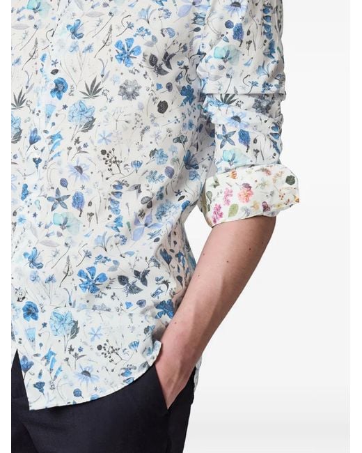 Paul Smith White Liberty Floral Shirt for men