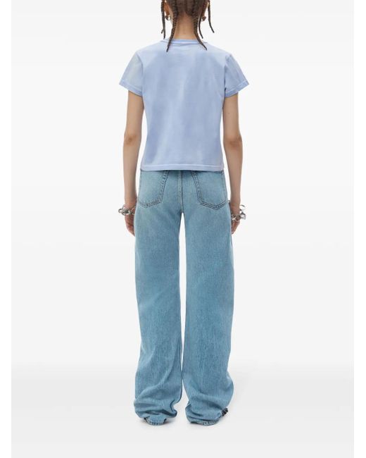 Alexander Wang Blue Light Distressed T-Shirt
