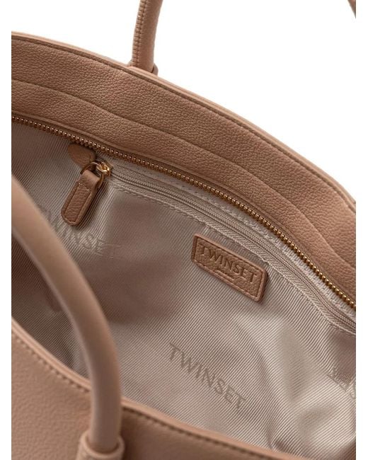Twinset Natural Knotted-Handle Tote Bag