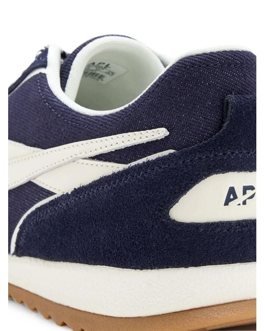 Athletic Propulsion Labs Blue Riviera Contrast-Panel Lace-Up Sneakers