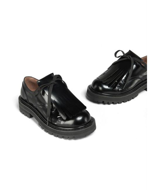 Marni Black Tassel-detail Leather Lace-up Shoes