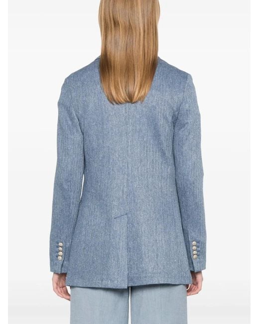 Circolo 1901 Blue Double-Breasted Blazer