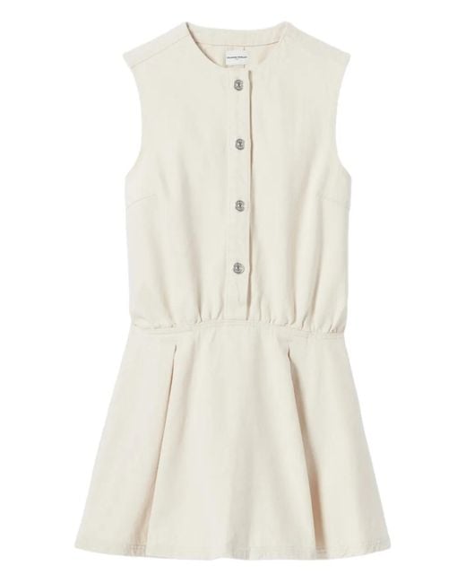 Claudie Pierlot White Flared Light Denim Dress