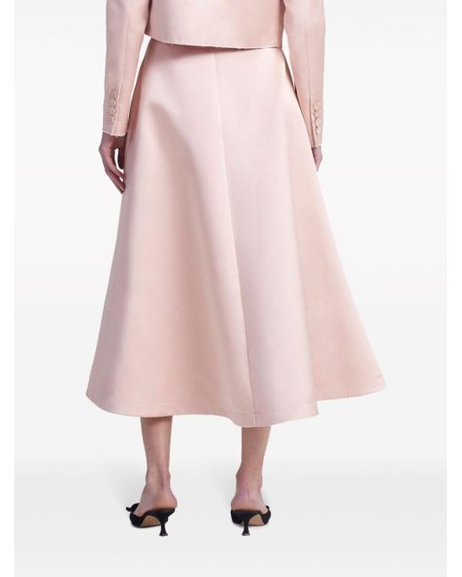 Altuzarra Pink Varda A-line Midi Skirt