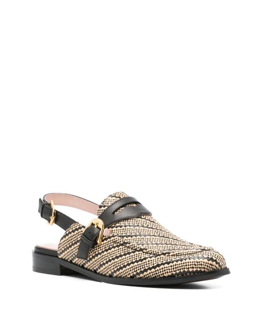 Coccinelle White Zigzag Mules