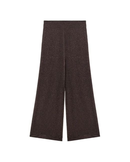 Momoní Brown Marajo Lurex-Jersey Palazzo Pants