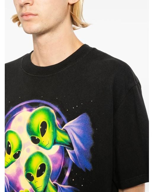 Melt Black T-Shirt À Col Rond for men