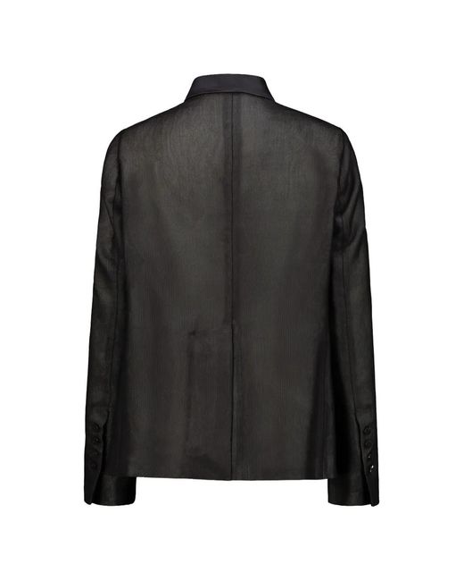 SAPIO Black Button Collared Jacket