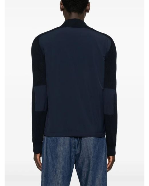 Giacca Con Inserti di Eleventy in Blue da Uomo