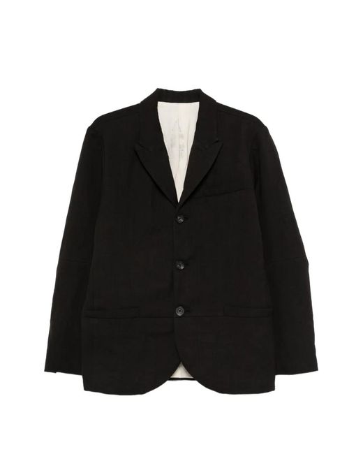 LOÏS DIONISIO Black Button-Up Blazer for men