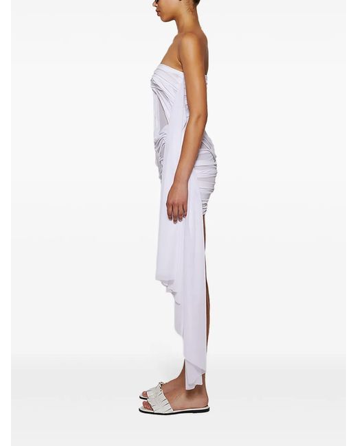 DI PETSA White Draped Mini Dress