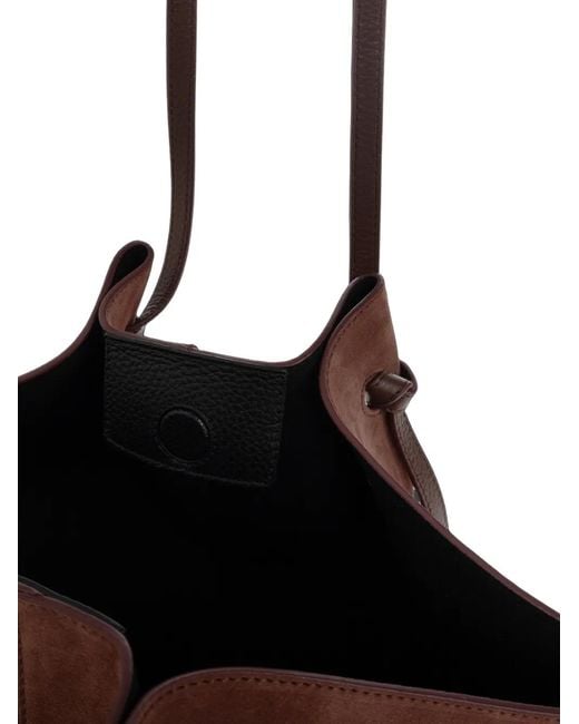 Yuzefi Brown Medium Mochi Suede Tote Bag