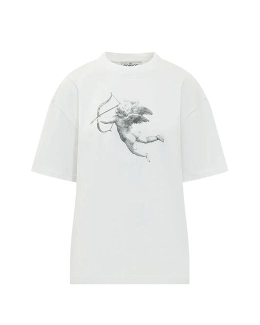 Fiorucci White Cupid-Print T-Shirt