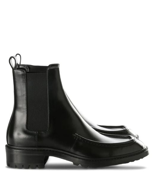 Saint Laurent Black 25Mm Joe Pull-Tab Square-Toe Chelsea Boots for men