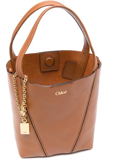 Chloé Spin ハンドバッグ S Brown
