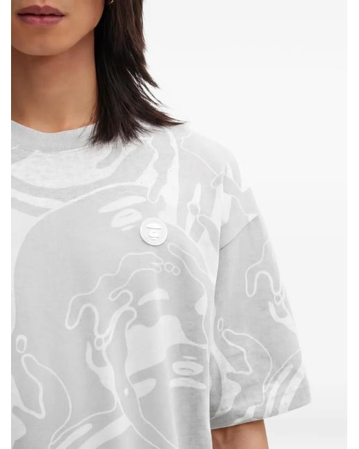 Aape By A Bathing Ape White Patterned T-Shirt for men