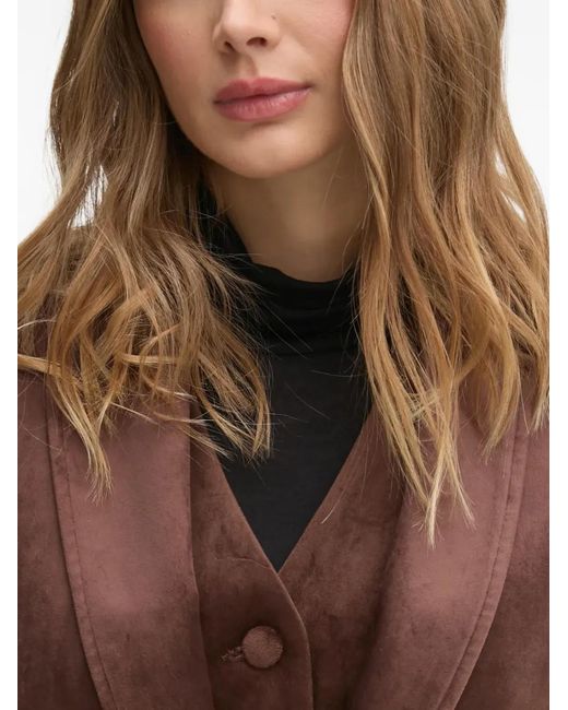 La Petite Francaise Brown Vacarme Single-Breasted Velvet Blazer