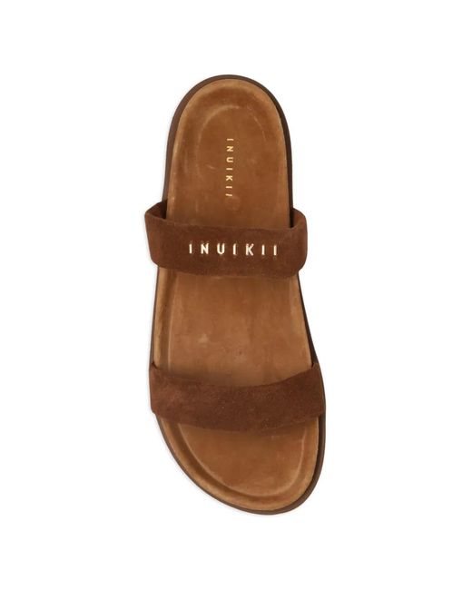 Inuikii Brown Sandales En Cuir À Bride